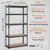 image:imageVEVOR 4Tier Foldable Storage Shelf 26W x 13D x 46H Inch Folding Metal Rack Shelving Unit No Assembly Organizer Shelf with 5 Wheels amp 4 Hooks for Pantry Kitchen Garage Basement BlackBlack