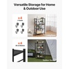 image:imageVEVOR 4Tier Foldable Storage Shelf 26W x 13D x 46H Inch Folding Metal Rack Shelving Unit No Assembly Organizer Shelf with 5 Wheels amp 4 Hooks for Pantry Kitchen Garage Basement BlackBlack