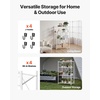 image:imageVEVOR 4Tier Foldable Storage Shelf 26W x 13D x 46H Inch Folding Metal Rack Shelving Unit No Assembly Organizer Shelf with 5 Wheels amp 4 Hooks for Pantry Kitchen Garage Basement BlackWhite