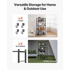 image:imageVEVOR 4Tier Foldable Storage Shelf 26W x 13D x 46H Inch Folding Metal Rack Shelving Unit No Assembly Organizer Shelf with 5 Wheels amp 4 Hooks for Pantry Kitchen Garage Basement BlackBlack