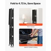 image:imageVEVOR 4Tier Foldable Storage Shelf 26W x 13D x 46H Inch Folding Metal Rack Shelving Unit No Assembly Organizer Shelf with 5 Wheels amp 4 Hooks for Pantry Kitchen Garage Basement BlackBlack