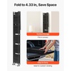 image:imageVEVOR 4Tier Foldable Storage Shelf 26W x 13D x 46H Inch Folding Metal Rack Shelving Unit No Assembly Organizer Shelf with 5 Wheels amp 4 Hooks for Pantry Kitchen Garage Basement BlackBlack