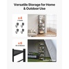 image:imageVEVOR 4Tier Foldable Storage Shelf 26W x 13D x 46H Inch Folding Metal Rack Shelving Unit No Assembly Organizer Shelf with 5 Wheels amp 4 Hooks for Pantry Kitchen Garage Basement BlackBlack