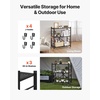 image:imageVEVOR 4Tier Foldable Storage Shelf 26W x 13D x 46H Inch Folding Metal Rack Shelving Unit No Assembly Organizer Shelf with 5 Wheels amp 4 Hooks for Pantry Kitchen Garage Basement BlackBlack