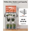 image:imageVEVOR 4Tier Foldable Storage Shelf 26W x 13D x 46H Inch Folding Metal Rack Shelving Unit No Assembly Organizer Shelf with 5 Wheels amp 4 Hooks for Pantry Kitchen Garage Basement BlackGrey