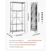 image:imageVEVOR 4Tier Foldable Storage Shelf 26W x 13D x 46H Inch Folding Metal Rack Shelving Unit No Assembly Organizer Shelf with 5 Wheels amp 4 Hooks for Pantry Kitchen Garage Basement BlackGrey