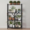 image:imageVEVOR 4Tier Foldable Storage Shelf 26W x 13D x 46H Inch Folding Metal Rack Shelving Unit No Assembly Organizer Shelf with 5 Wheels amp 4 Hooks for Pantry Kitchen Garage Basement BlackBlack