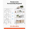 image:imageVEVOR 4Tier Foldable Storage Shelf 26W x 13D x 46H Inch Folding Metal Rack Shelving Unit No Assembly Organizer Shelf with 5 Wheels amp 4 Hooks for Pantry Kitchen Garage Basement BlackWhite