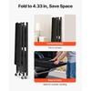 image:imageVEVOR 4Tier Foldable Storage Shelf 26W x 13D x 46H Inch Folding Metal Rack Shelving Unit No Assembly Organizer Shelf with 5 Wheels amp 4 Hooks for Pantry Kitchen Garage Basement BlackBlack