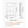 image:imageVEVOR 4Tier Foldable Storage Shelf 26W x 13D x 46H Inch Folding Metal Rack Shelving Unit No Assembly Organizer Shelf with 5 Wheels amp 4 Hooks for Pantry Kitchen Garage Basement BlackWhite