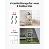image:imageVEVOR 4Tier Foldable Storage Shelf 26W x 13D x 46H Inch Folding Metal Rack Shelving Unit No Assembly Organizer Shelf with 5 Wheels amp 4 Hooks for Pantry Kitchen Garage Basement BlackWhite