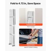 image:imageVEVOR 4Tier Foldable Storage Shelf 26W x 13D x 46H Inch Folding Metal Rack Shelving Unit No Assembly Organizer Shelf with 5 Wheels amp 4 Hooks for Pantry Kitchen Garage Basement BlackWhite