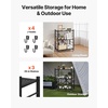 image:imageVEVOR 4Tier Foldable Storage Shelf 26W x 13D x 46H Inch Folding Metal Rack Shelving Unit No Assembly Organizer Shelf with 5 Wheels amp 4 Hooks for Pantry Kitchen Garage Basement BlackBlack