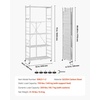 image:imageVEVOR 4Tier Foldable Storage Shelf 26W x 13D x 46H Inch Folding Metal Rack Shelving Unit No Assembly Organizer Shelf with 5 Wheels amp 4 Hooks for Pantry Kitchen Garage Basement BlackWhite