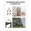 image:imageVEVOR 4Tier Foldable Storage Shelf 26W x 13D x 46H Inch Folding Metal Rack Shelving Unit No Assembly Organizer Shelf with 5 Wheels amp 4 Hooks for Pantry Kitchen Garage Basement BlackBlack