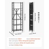 image:imageVEVOR 4Tier Foldable Storage Shelf 26W x 13D x 46H Inch Folding Metal Rack Shelving Unit No Assembly Organizer Shelf with 5 Wheels amp 4 Hooks for Pantry Kitchen Garage Basement BlackBlack