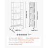 image:imageVEVOR 4Tier Foldable Storage Shelf 26W x 13D x 46H Inch Folding Metal Rack Shelving Unit No Assembly Organizer Shelf with 5 Wheels amp 4 Hooks for Pantry Kitchen Garage Basement BlackWhite