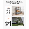 image:imageVEVOR 4Tier Foldable Storage Shelf 26W x 13D x 46H Inch Folding Metal Rack Shelving Unit No Assembly Organizer Shelf with 5 Wheels amp 4 Hooks for Pantry Kitchen Garage Basement BlackBlack