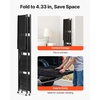 image:imageVEVOR 4Tier Foldable Storage Shelf 26W x 13D x 46H Inch Folding Metal Rack Shelving Unit No Assembly Organizer Shelf with 5 Wheels amp 4 Hooks for Pantry Kitchen Garage Basement BlackBlack