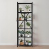 image:imageVEVOR 4Tier Foldable Storage Shelf 26W x 13D x 46H Inch Folding Metal Rack Shelving Unit No Assembly Organizer Shelf with 5 Wheels amp 4 Hooks for Pantry Kitchen Garage Basement BlackBlack