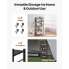 image:imageVEVOR 4Tier Foldable Storage Shelf 26W x 13D x 46H Inch Folding Metal Rack Shelving Unit No Assembly Organizer Shelf with 5 Wheels amp 4 Hooks for Pantry Kitchen Garage Basement BlackBlack