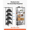 image:imageVEVOR 4Tier Foldable Storage Shelf 26W x 13D x 46H Inch Folding Metal Rack Shelving Unit No Assembly Organizer Shelf with 5 Wheels amp 4 Hooks for Pantry Kitchen Garage Basement BlackBlack