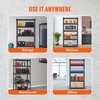 image:imageVEVOR 4Tier Foldable Storage Shelf 26W x 13D x 46H Inch Folding Metal Rack Shelving Unit No Assembly Organizer Shelf with 5 Wheels amp 4 Hooks for Pantry Kitchen Garage Basement BlackBlack