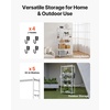 image:imageVEVOR 4Tier Foldable Storage Shelf 26W x 13D x 46H Inch Folding Metal Rack Shelving Unit No Assembly Organizer Shelf with 5 Wheels amp 4 Hooks for Pantry Kitchen Garage Basement BlackWhite