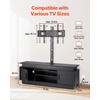 image:imageVEVOR 52 TV Stand with Mount for up to 75 in TVs Entertainment Center with Power Outlet amp LED Lights Height Adjustable TV Console with Mount with 3 Tiers Storage Cabinets for Bedroom Living RoomBlack