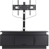 image:imageVEVOR 52 TV Stand with Mount for up to 75 in TVs Entertainment Center with Power Outlet amp LED Lights Height Adjustable TV Console with Mount with 3 Tiers Storage Cabinets for Bedroom Living RoomBlack