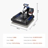 image:imageVEVOR 8 in 1 Heat Press Machine 15x15 Inch 360 Swing Away Tshirt Press Digital Professional Sublimation Heat Transfer for T Shirts Hat Cap Mug PlateBlue