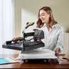 image:imageVEVOR 8 in 1 Heat Press Machine 15x15 Inch 360 Swing Away Tshirt Press Digital Professional Sublimation Heat Transfer for T Shirts Hat Cap Mug PlateBlack