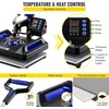 image:imageVEVOR 8 in 1 Heat Press Machine 15x15 Inch 360 Swing Away Tshirt Press Digital Professional Sublimation Heat Transfer for T Shirts Hat Cap Mug PlateBlue
