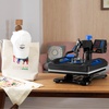 image:imageVEVOR 8 in 1 Heat Press Machine 15x15 Inch 360 Swing Away Tshirt Press Digital Professional Sublimation Heat Transfer for T Shirts Hat Cap Mug PlateBlue