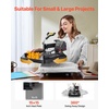 image:imageVEVOR 8 in 1 Heat Press Machine 15x15 Inch 360 Swing Away Tshirt Press Digital Professional Sublimation Heat Transfer for T Shirts Hat Cap Mug PlateBlack