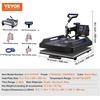 image:imageVEVOR 8 in 1 Heat Press Machine 15x15 Inch 360 Swing Away Tshirt Press Digital Professional Sublimation Heat Transfer for T Shirts Hat Cap Mug PlateBlue