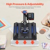 image:imageVEVOR 8 in 1 Heat Press Machine 15x15 Inch 360 Swing Away Tshirt Press Digital Professional Sublimation Heat Transfer for T Shirts Hat Cap Mug PlateBlue