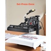 image:imageVEVOR 8 in 1 Heat Press Machine 15x15 Inch 360 Swing Away Tshirt Press Digital Professional Sublimation Heat Transfer for T Shirts Hat Cap Mug PlateBlack
