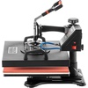 image:imageVEVOR 8 in 1 Heat Press Machine 15x15 Inch 360 Swing Away Tshirt Press Digital Professional Sublimation Heat Transfer for T Shirts Hat Cap Mug PlateBlack  Red