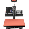 image:imageVEVOR 8 in 1 Heat Press Machine 15x15 Inch 360 Swing Away Tshirt Press Digital Professional Sublimation Heat Transfer for T Shirts Hat Cap Mug PlateBlack  Red