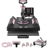 image:imageVEVOR 8 in 1 Heat Press Machine 15x15 Inch 360 Swing Away Tshirt Press Digital Professional Sublimation Heat Transfer for T Shirts Hat Cap Mug PlatePink