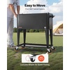 image:imageVEVOR 80 Quart Rolling Ice Chest Holds up to 50 Bottles  110 Cans Portable Patio Party Bar Drink Cooler Cart with Bottom Shelf Beverage Pool with Side Basket and Bottle Opener Black