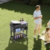 image:imageVEVOR 80 Quart Rolling Ice Chest Holds up to 50 Bottles  110 Cans Portable Patio Party Bar Drink Cooler Cart with Bottom Shelf Beverage Pool with Side Basket and Bottle Opener Black