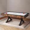 image:imageVEVOR 84 Air Hockey Table Indoor Arcade Table Gaming Set with 2 Pushers 2 Pucks Electronic Scorer XShaped Legs amp HighPowered Blower Air Powered Hockey Game Table for Family Game Room Office
