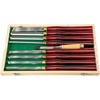 image:imageVEVOR 8Piece Wood Lathe Chisel Kit HSS Steel Blades Woodworking Turning Tools with Wooden Storage Case Ideal for Wood Root and Furniture Carving  Red