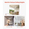 image:imageVEVOR 96 In Ceiling Fan without Light 6Speed Remote Control Aluminum 8Blade Reversible DC Motor Modern Low Profile Flush Mount Exterior Fan for Bedroom Living Room Patio IndoorOutdoor BlackBrushed Nickel
