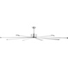 image:imageVEVOR 96 In Ceiling Fan without Light 6Speed Remote Control Aluminum 8Blade Reversible DC Motor Modern Low Profile Flush Mount Exterior Fan for Bedroom Living Room Patio IndoorOutdoor BlackBrushed Nickel