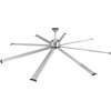 image:imageVEVOR 96 In Ceiling Fan without Light 6Speed Remote Control Aluminum 8Blade Reversible DC Motor Modern Low Profile Flush Mount Exterior Fan for Bedroom Living Room Patio IndoorOutdoor BlackBrushed Nickel