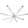 image:imageVEVOR 96 In Ceiling Fan without Light 6Speed Remote Control Aluminum 8Blade Reversible DC Motor Modern Low Profile Flush Mount Exterior Fan for Bedroom Living Room Patio IndoorOutdoor BlackBrushed Nickel