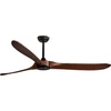 image:imageVEVOR 96 In Ceiling Fan without Light 6Speed Remote Control Aluminum 8Blade Reversible DC Motor Modern Low Profile Flush Mount Exterior Fan for Bedroom Living Room Patio IndoorOutdoor BlackWalnut